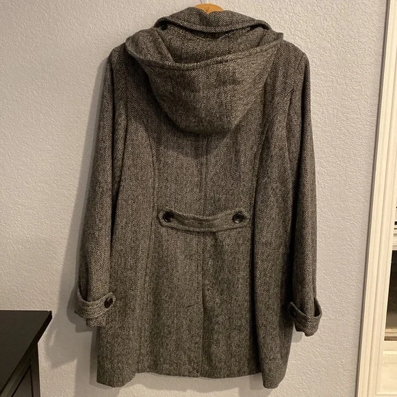 Black/Gray Herringbone Pattern Jacket - St. John’s Bay - Picture 5 of 5